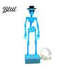 Underwater Dancing Skull Flow 3D Aquarium with Bubbler Decor Skeleton Adjustable Air Printed Decorations for Fish Powered Moving