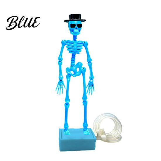 Underwater Dancing Skull Flow 3D Aquarium with Bubbler Decor Skeleton Adjustable Air Printed Decorations for Fish Powered Moving
