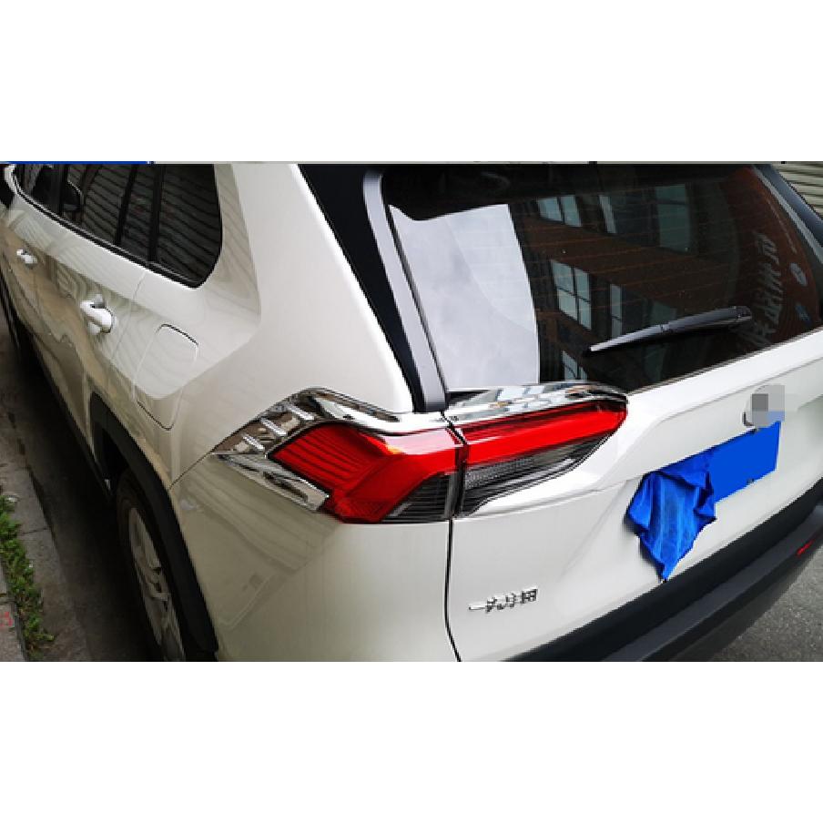 Rear Tail Light Lamp Cover Trim for - Toyota RAV4 ABS Chrome 4PCS