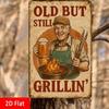 Vintage Rustic BBQ Tin Sign 8x12 Inch Retro Metal Wall Decor Patio Grill Retirement Gift For Men
