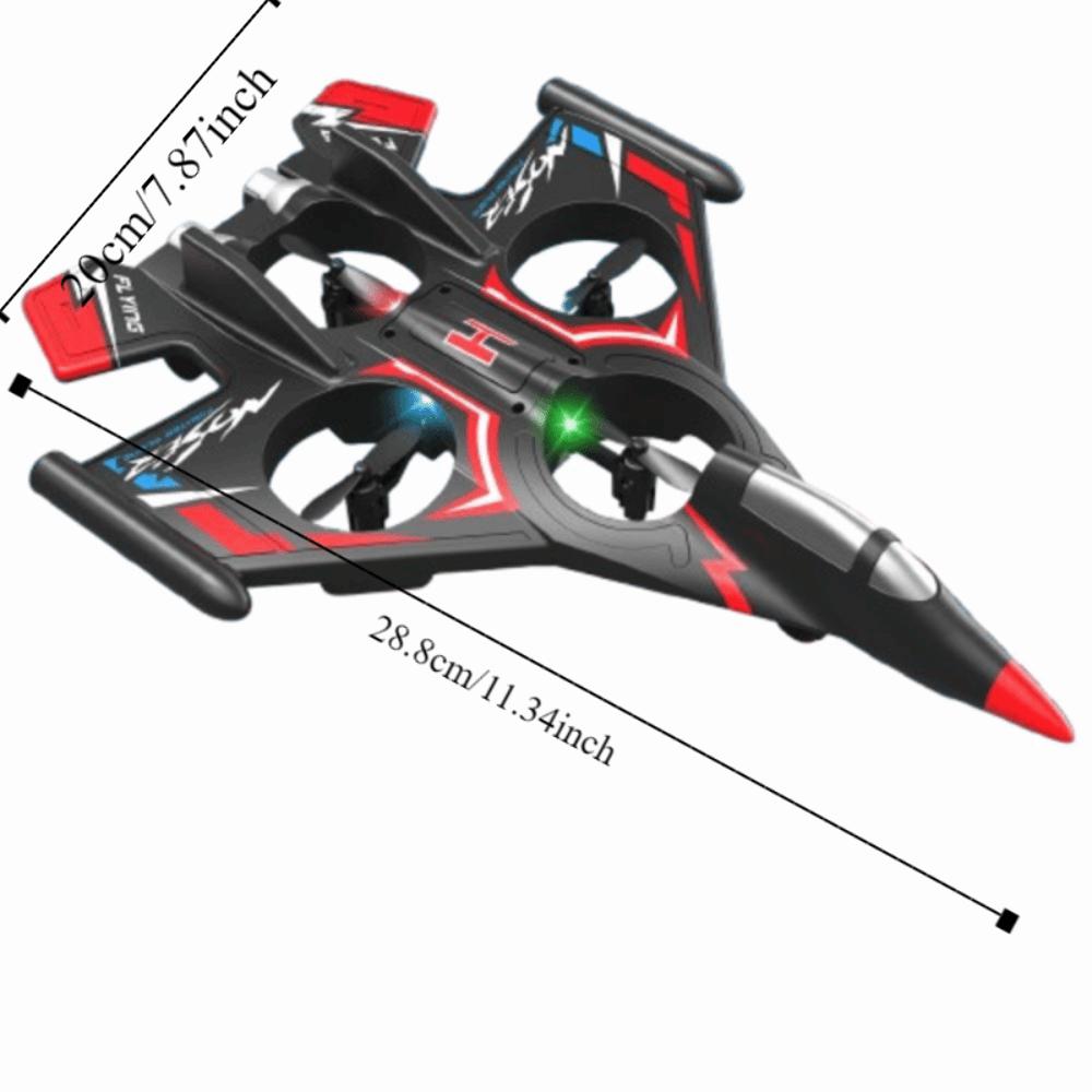 Gravity Sensing Four Motor Helicopter Toy Rechargeable RC Hobby Jet Plane  Kids Toddlers Children