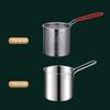 Stainless Steel Deep Fryer with Basket For Home and Commercial Use Multi-Purpose Tempura and Chicken Frying Anti-Slip Base Cool