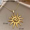 1 Stück Vintage Sonnen Totem Anhänger Halskette Für Frauen Edelstahl Kette Halskette Täglichen Party Schmuck Geschenke