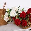 Simulation Rose Single Flannel 5 Heads Small Gemstone Rose Wedding Flower Arrangement
