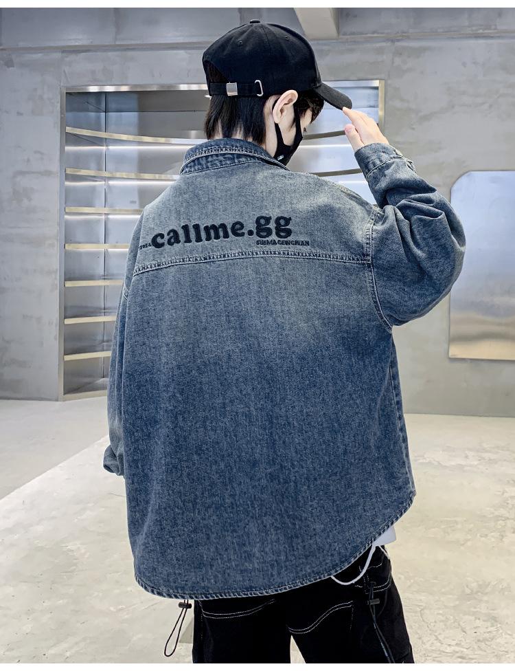 2025 Boys' Fashion Denim Shirt Jacket - Spring/Autumn Style for Mid and Big Kids