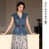 ELLASSAY Women's Vintage Denim Vest