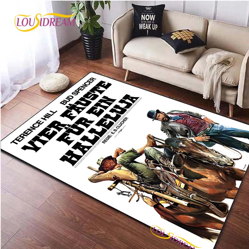 

Bud Spencer & Terence Hill Carpet for Living Room Bedroom Rug Kitchen Door Kids Unslip Floor Mats photography props Alfombra Rug 40x60cm