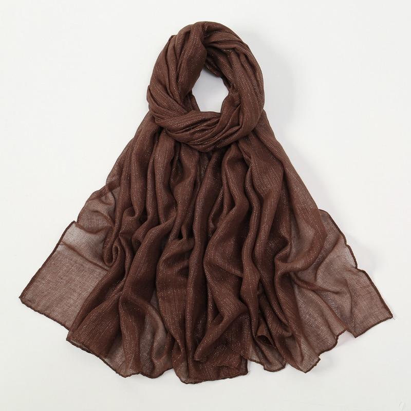 New silver silk breathable sunscreen versatile long scarf women's yarn scarf Middle Eastern women's ethnic headscarf scarf