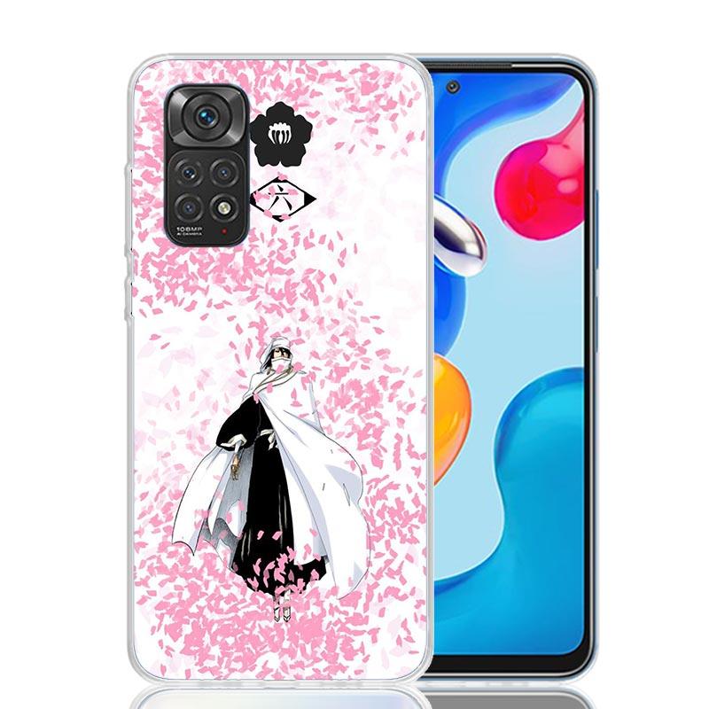 Bleach Kuchiki Byakuya Phone Case For Xiaomi Redmi Note 15 14 13 12S 12 Pro Plus 11S 11E 11 11T 10S 10 Art Soft Pattern Cover Re