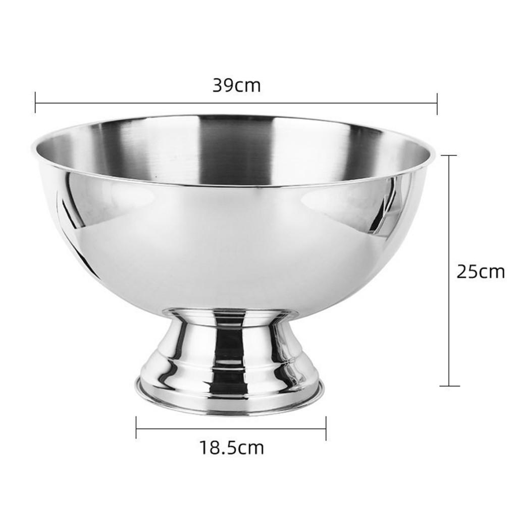 13.5L Large Capacity Champagne Chiller Bucket Parties Chilling Cooling Barrel Portable Stainless Steel Ice Bucket