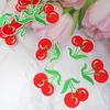 20 sztuk poliestrowych ślicznych łatek wiśniowych, czerwonych, słodkich owoców, naszywek do przyszycia/prasowania, dżinsów
