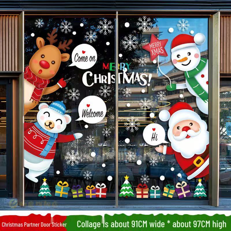 Christmas Santa Claus Window Cling Stickers