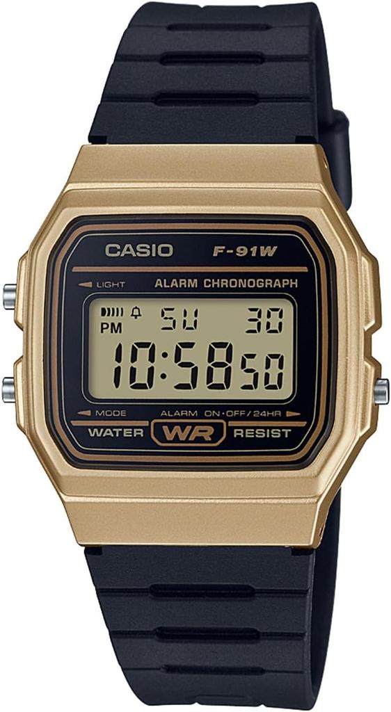 Casio Мужские наручные часы CaSio Collection Черный Золотой F 91wm 9ajh