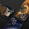 Moon Galaxy Universe Phone Case For iPhone 17 16 15 Pro Max 11 12 13 14 7 8 Plus SE 2020 X XR XS Cover Soft Black