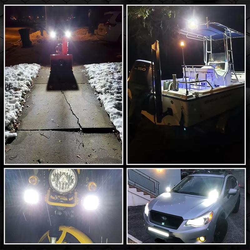 Dual Color 3 Inch Motorcycle Spotlights 200W LED 30000LM 12V 24V Truck Work Light Fog lamp Headlight For Motorcycle Truck Car