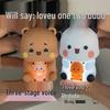 Luminous 'I Love You' Panda Couple Pendant Toy Keychain