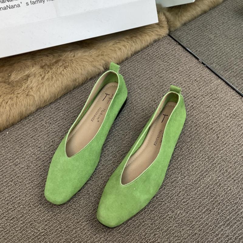 Fashion Bailamos Women Red Lightweight Shoes Square Toe  Slip On Vintage Soft Ballet Flats Female Shoes Ballet Flats Casual Sneaker Shoe