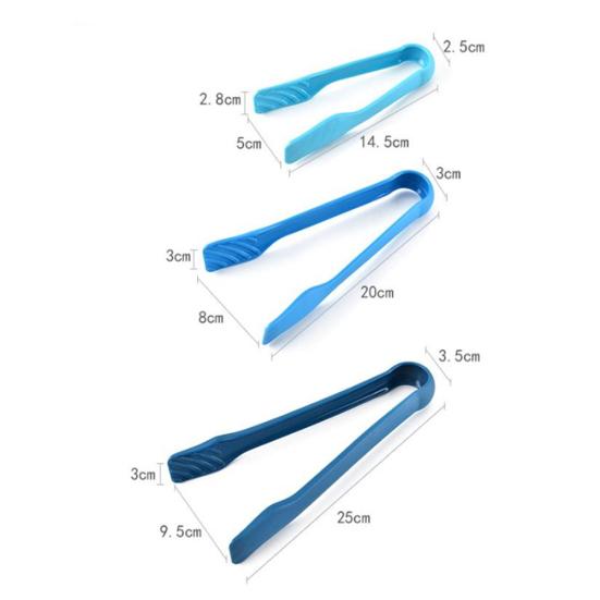 3Pcs 6/8/10inch Silicone Tongs Bread Salad Clip Kitchen Baking Cooking Tool Sale Goods