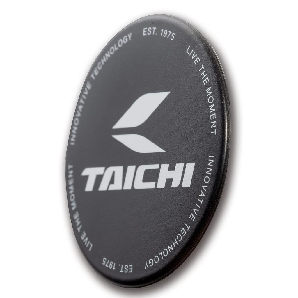 RS TAICHI Logo Bike Car Round 3D Urethane 50x50mm TAICHI Circle Sticker RSW032 BLACK/WHITE 50x50mm
