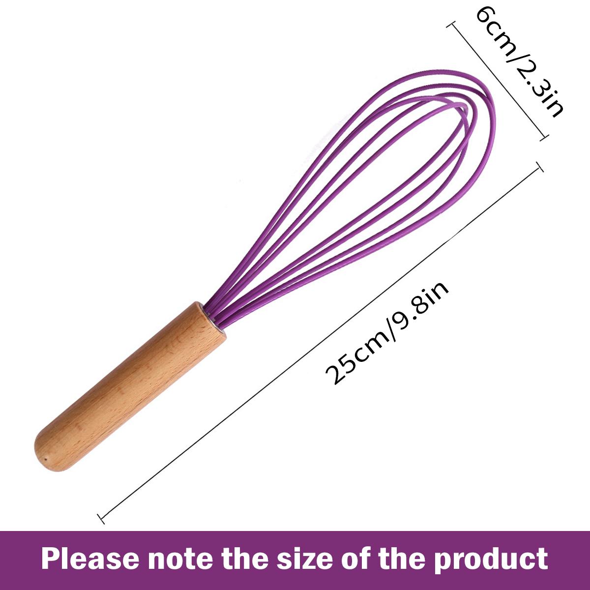 

Силиконовый венчик Leeseph с деревянной ручкой для взбивания яиц для смешивания, взбивания, перемешивания, приготовления пищи, выпечки, кухонных гаджетов