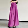 ZANZEA Womens Casual Elastic Waist Solid Color Loose Wide Leg Pants