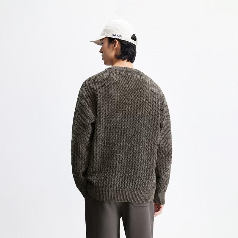 Jack & Jones Men's Loose Ribbed Crew Neck Knit Sweater