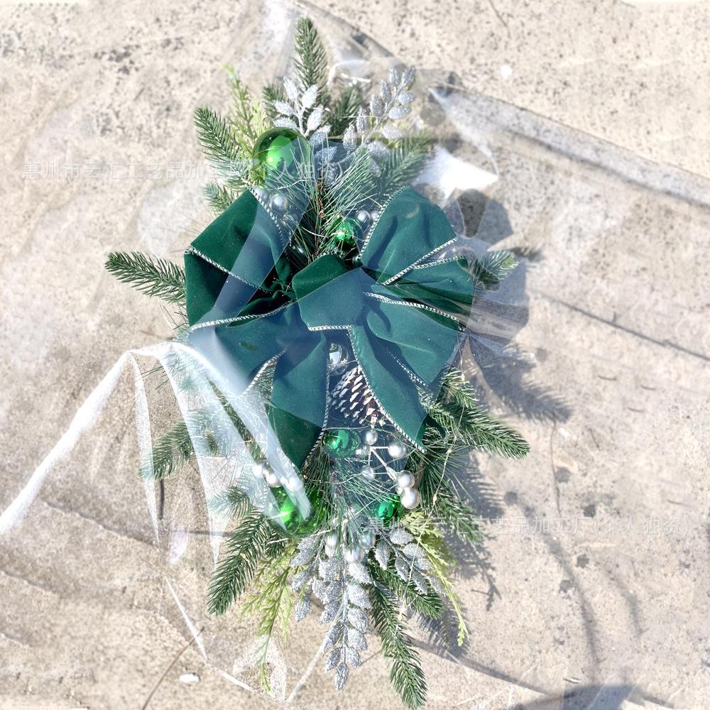 Yunhui Christmas Stair and Door Hanging Wreath - Festive Mantle and Staircase Decoration with Simulated Flowers