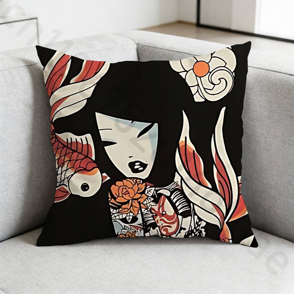 TTokidokiS Pillow Case Antidustmite Pillowcase Invisible Zipper Silky Short Plush Sofa Cushion Cover