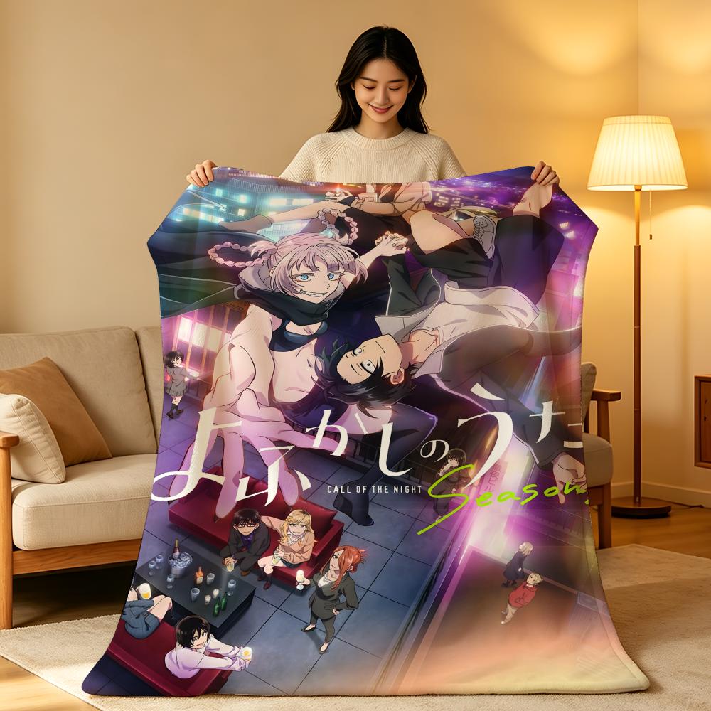 Anime N-Nazuna N-Nanakusa Throw High-Density Short Plush Blanket Soft Skin-Friendly for Sofa Nap Air-Conditioned Room