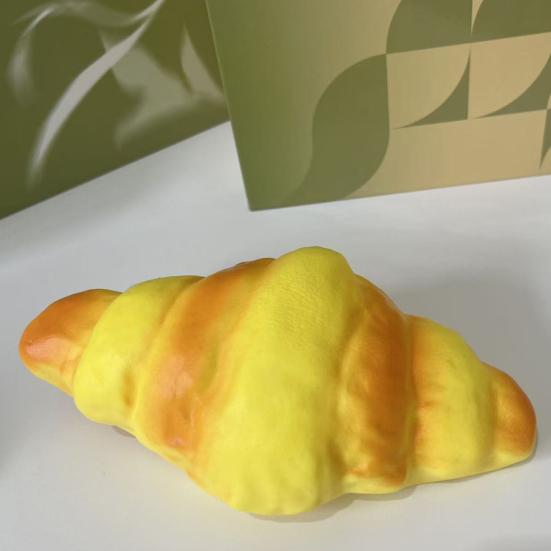 Bread Stress Relief Toy Realistic Bread Squeeze Toy Soft Elastic Toast Croissant Fidget Toy for Adults Teens Anxiety Relief