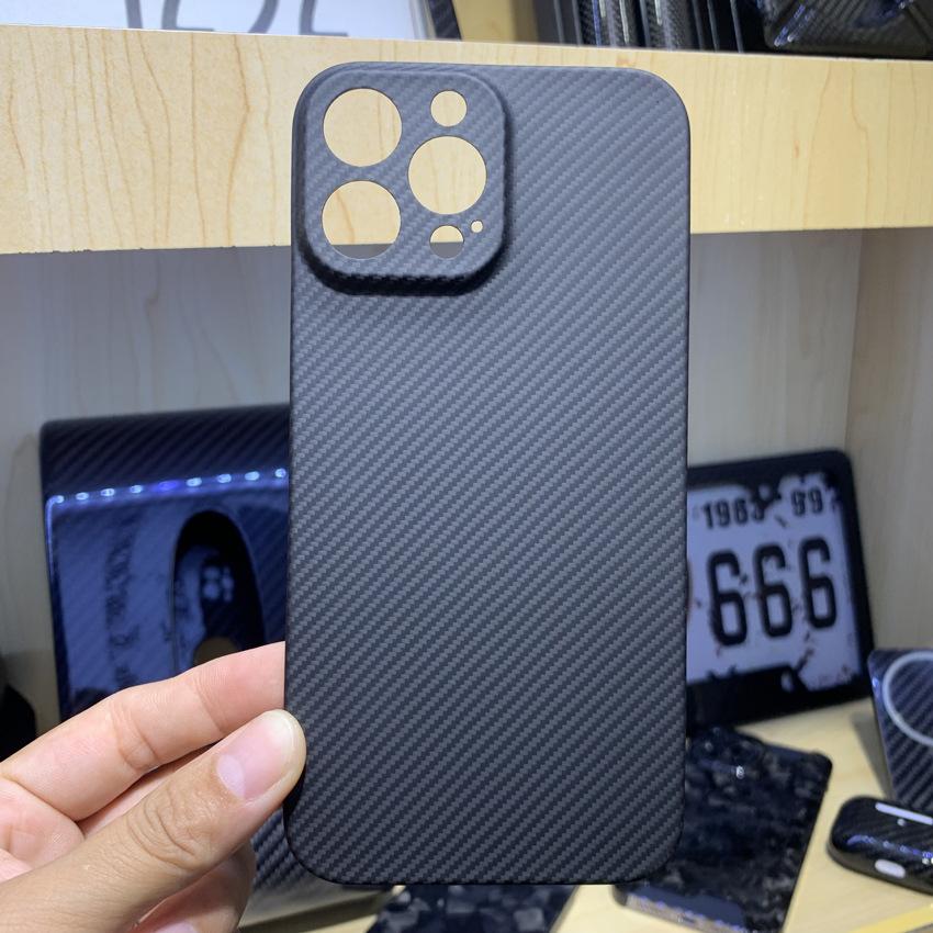 600D Kevlar Aramid Fiber Case for iPhone 13 14 15 16 Pro/Pro Max Luxury Ultra-Thin Lightweight Protective Phone Back Cover