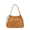 Status Anxiety POINT OF NO RETURN Handbag, Shoulder Bag, Women's Mini Leather Bag, Cowhide Leather, Korean Leather Bag, Tan