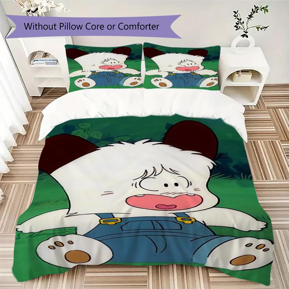 HELLO SPANK Pattern Bedding,Quilt Set Quilt Cover Pillowcase Home Birthday Gift(1 * duvet cover + 2 * pillowcase, without core)_lx
