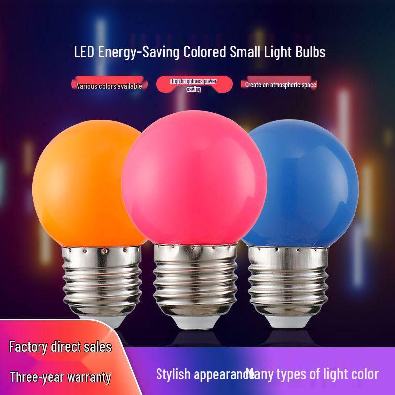 LED Color E27 Screw Base Night Light Bulb - Romantic Room Decoration, Bedroom Universal Type