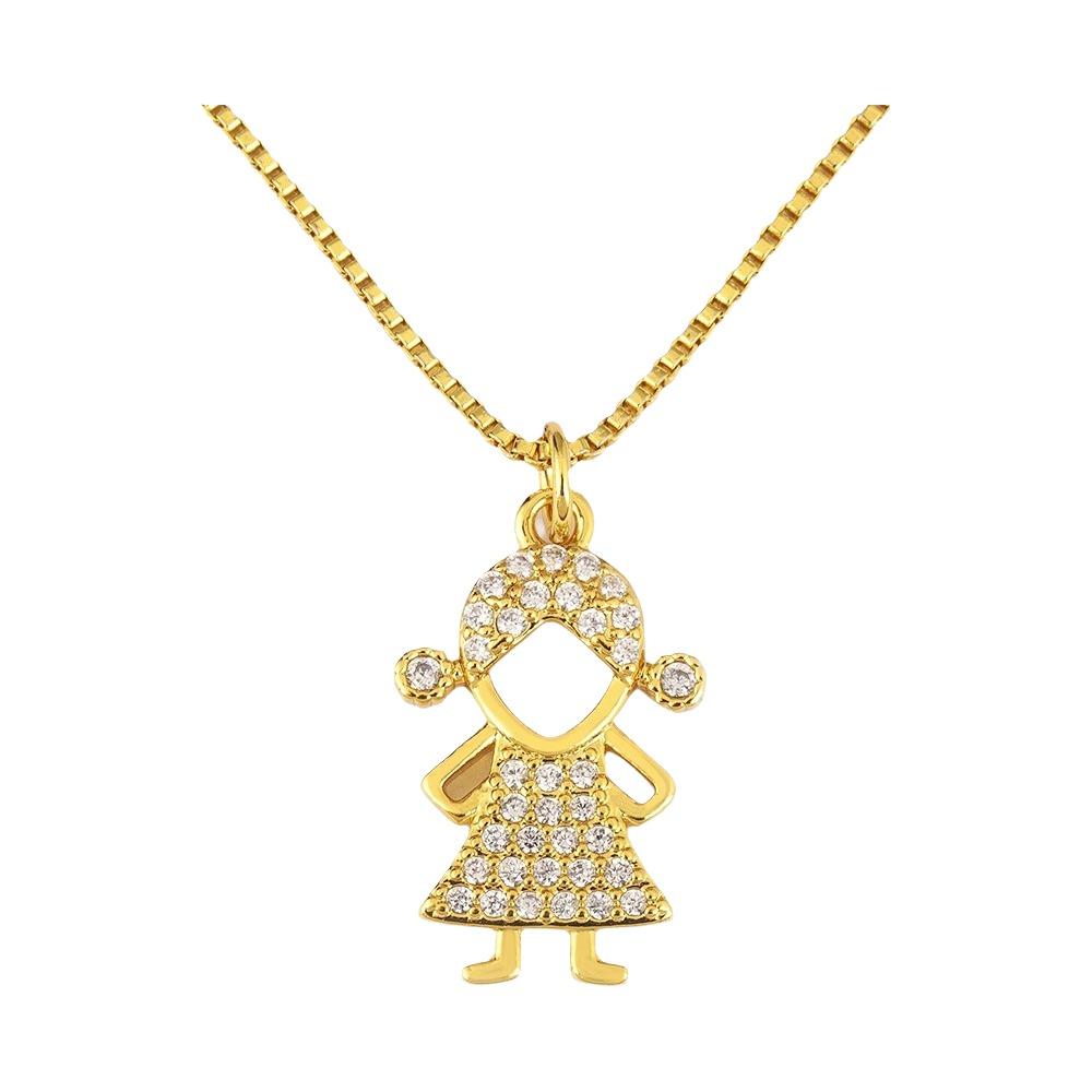 Classic Zircon Pendant Necklace Sparkling Zircon Pave Crystal Necklace  for Women Men
