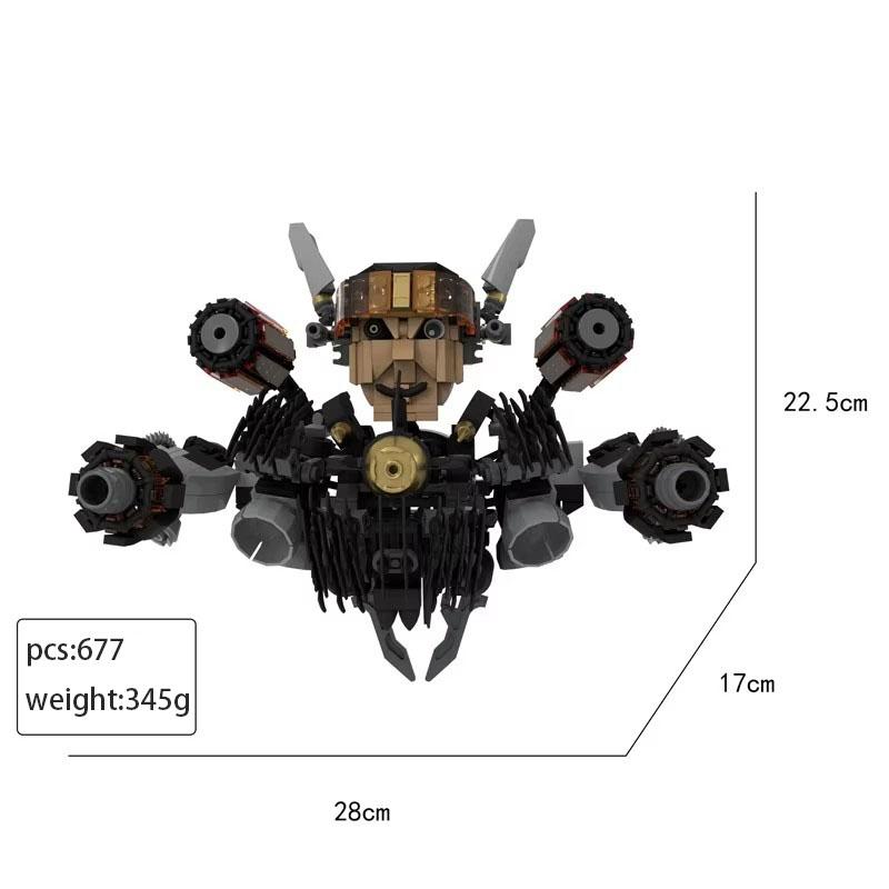 MOC Maze House Toilet Battle Monitor Toilet Legion Gather Summary Boy Mech Puzzle Assembly Building Blocks