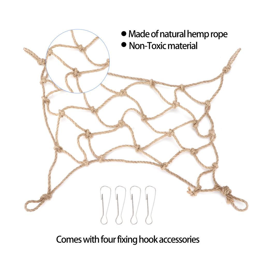 Haustier-Kletternetz Vogel-Kletterseil Leiter Hanfseil Kletternetz für Hamster