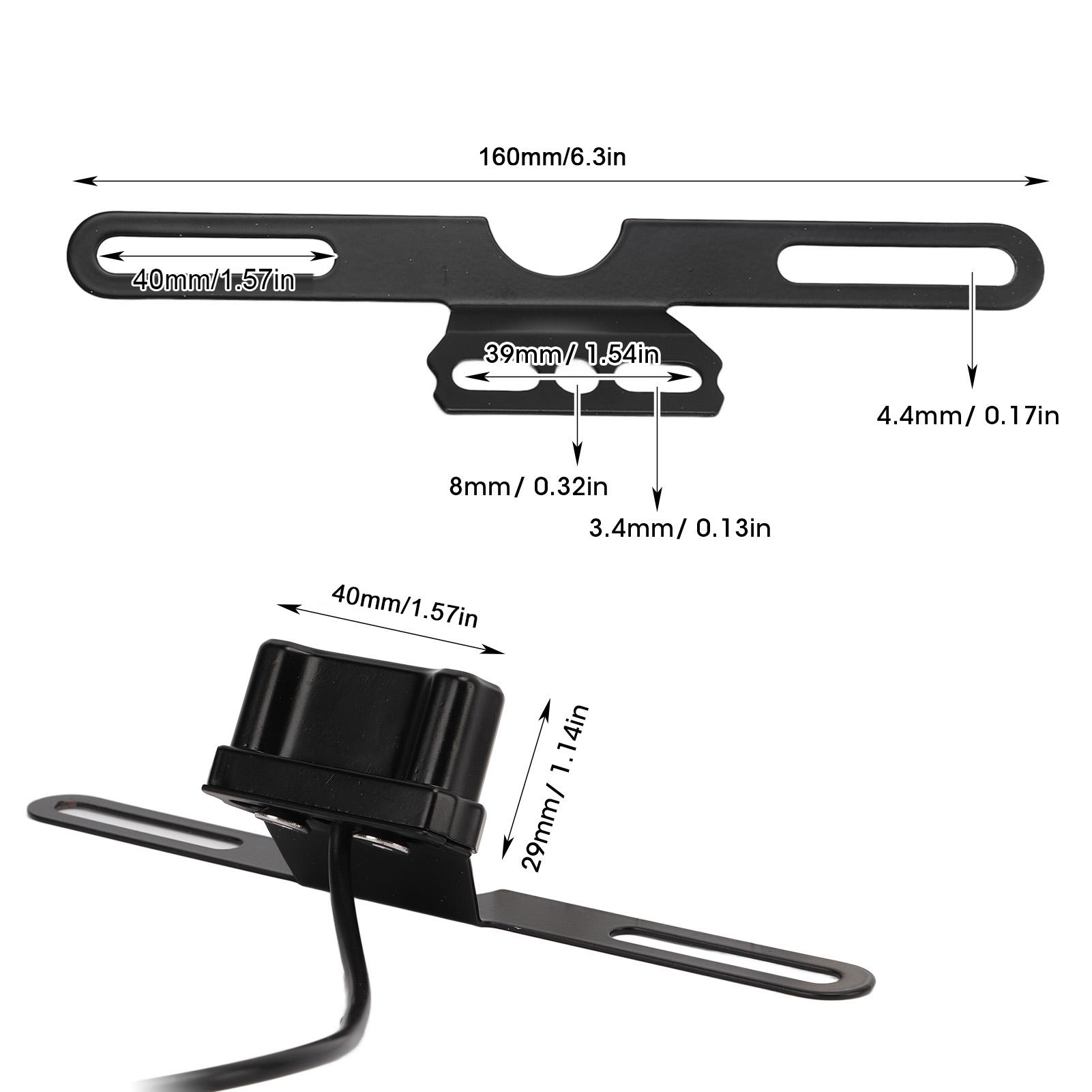 

Motorcycle License Plate Lamp Blue LED with Bracket Univeral for Car Truck Trailer RV 12V