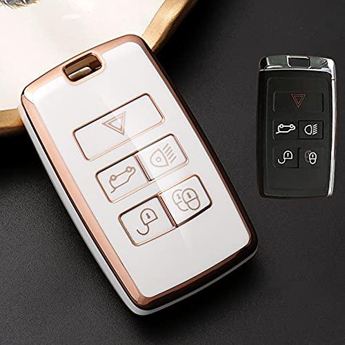 SANRILY Smart Key Case for Land Rover, Compatible with Range Rover Evoque, Range Rover Sport, Discovery Evoque, Jaguar, and More. Stylish Remote Key C