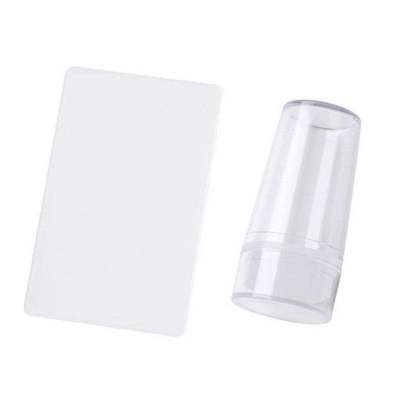 Professional Nail Stamping Set Practical Silicone Nail Stamper and Scraper Create Unique Manicure Designs Effortlessly 1