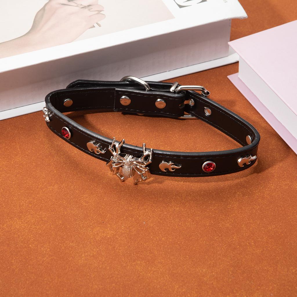 Dark Goth Punk Babes Choker Leather Collar Women Sweet Cool Collarbone Chain Cross Butterfly Necklace