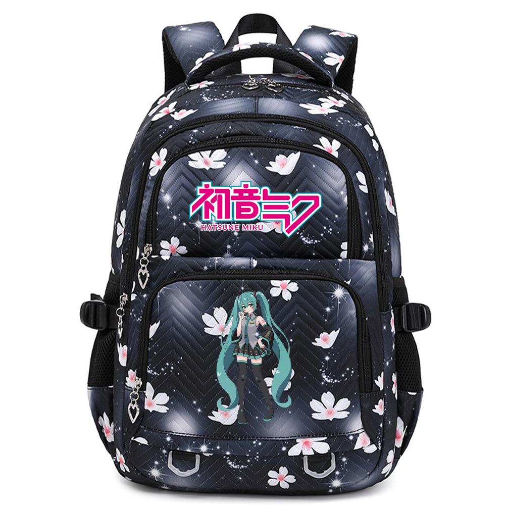 Anime Hatsune Miku Printed School Backpack Student Teenager Bookbag for Boy Girl Women Large Capacity Waterproof Backpack Travel Mochila Escolar