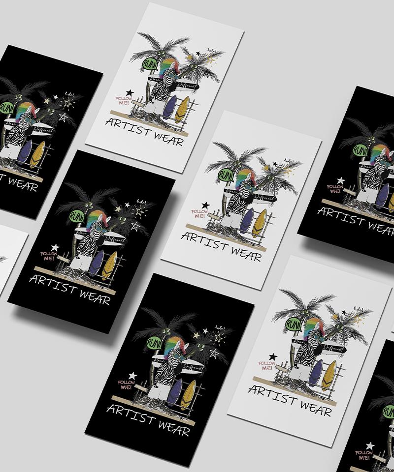 ARTISTWEAR [Atw] Zebra Surfer Short Sleeve Tee