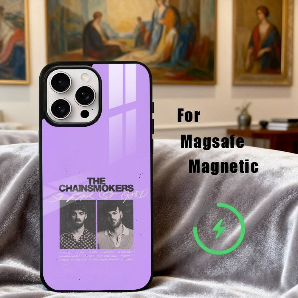 T-The C-Chainsmokers-S Band Phone Case For iPhone17,16,15,14,13,12,11 Plus,Pro Max Magnetic For Magsafe Wireless Charging