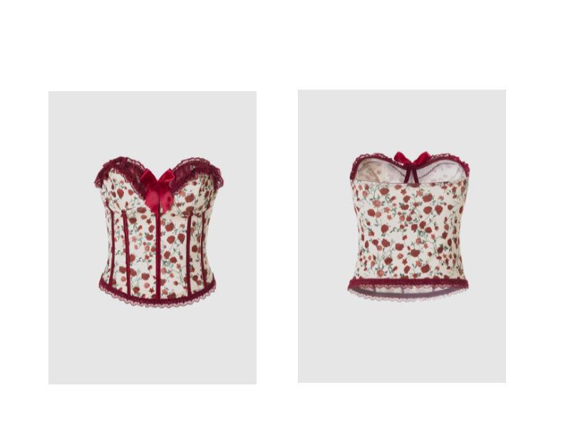 Retro Milk Silk Waist-Tie Bandeau Top - French Hot Girl Essential