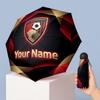 Bournemouth Football Manual Five Fold 8 Rib Umbrella Support Custom Text, Lightweight Travel Umbrella