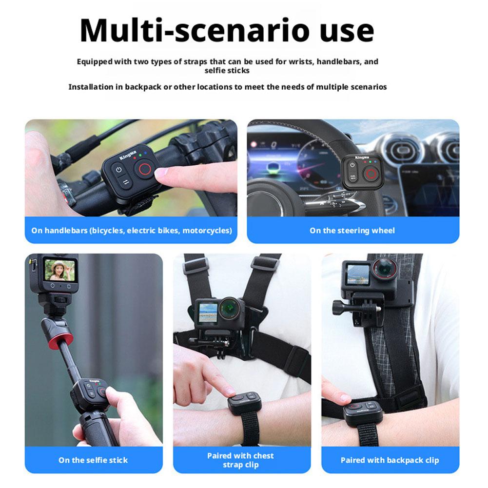 KingMa Bluetooth Remote Control for DJI ACTION 6/5 PRO/4 OSMO 360 50m Range Bluetooth 5.0 Wireless Controller Camera Accessory