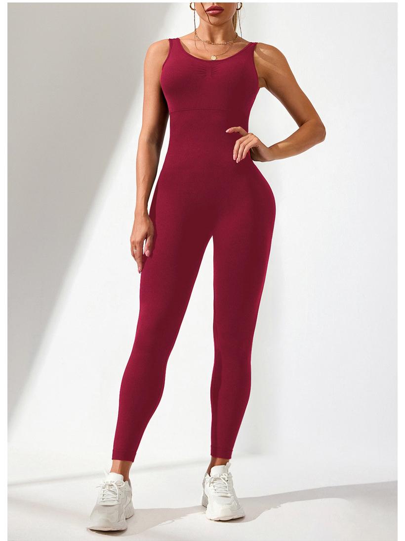 

Женский боди без спины с U-образным вырезом и двойными бретелями - Длинные брюки, Формирующая фигуру одежда для фитнеса и йоги M красный