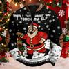 Herren-Sweatshirt mit lustigem Weihnachtsdruck, Langarm-Pullover