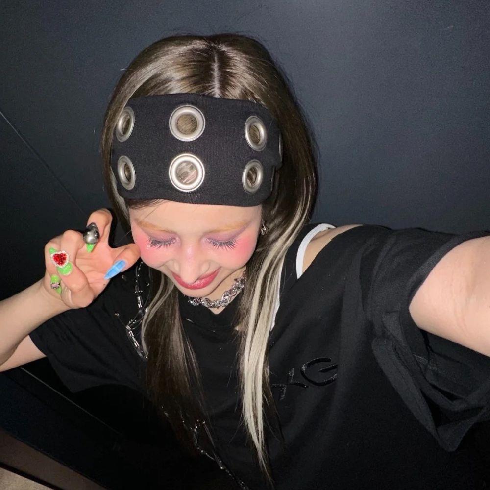 Eyelet Headband Elastic Headband Steampunk Headband Wide For Sports Women Girls